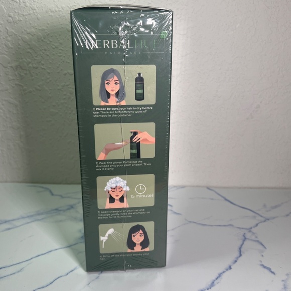 NEW Herbal Hue Hair Care Shampoo + Conditioner for Black Hair Color UNISEX - Picture 7 of 8